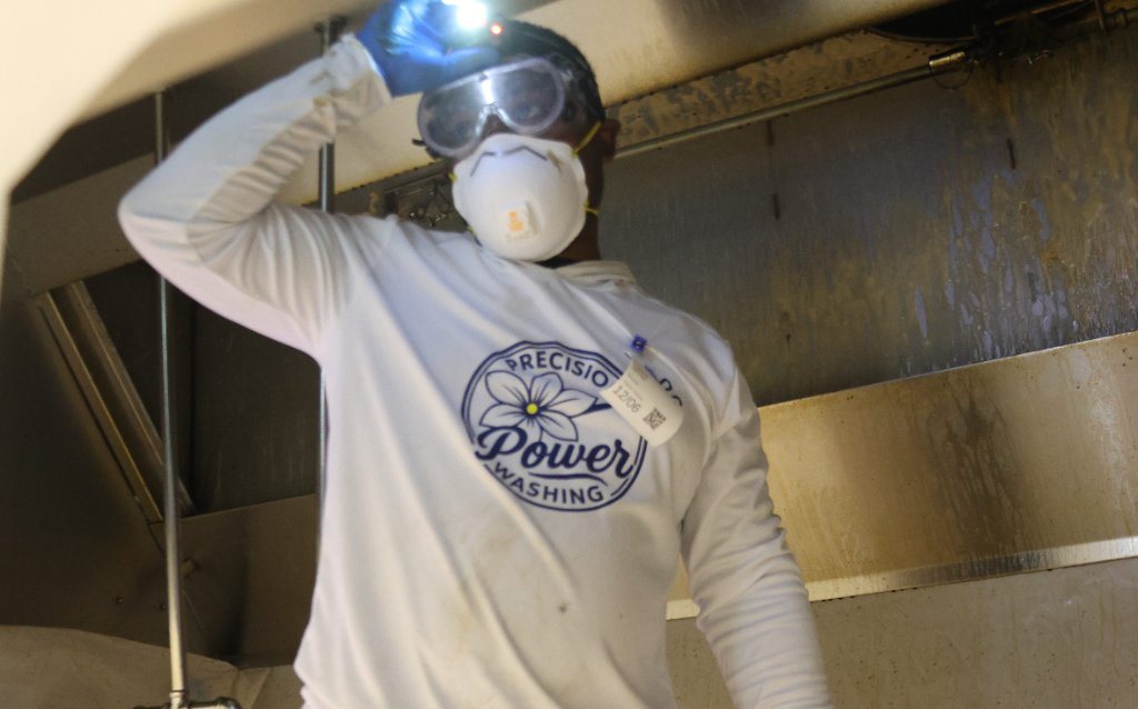 Commercial kitchen hood cleaning