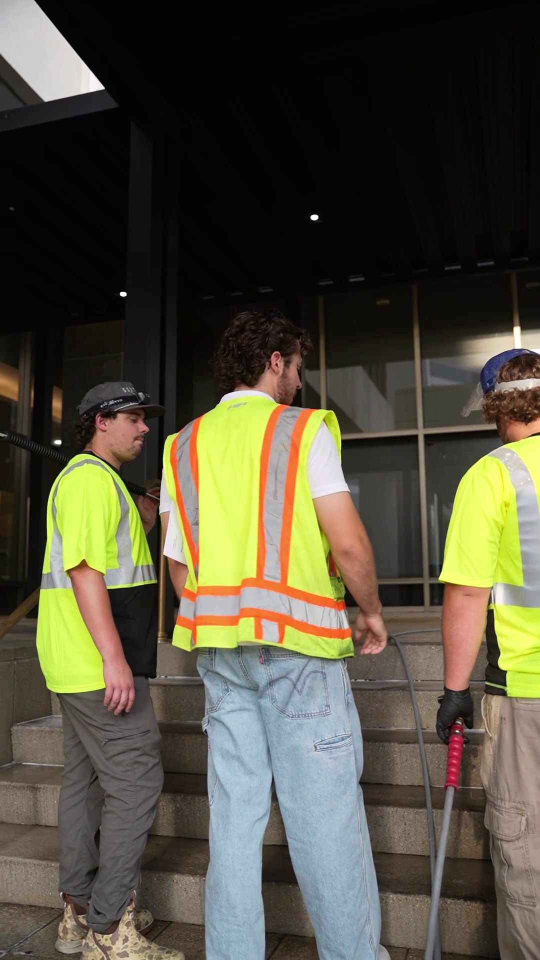 The crew on a downtown Jackson job